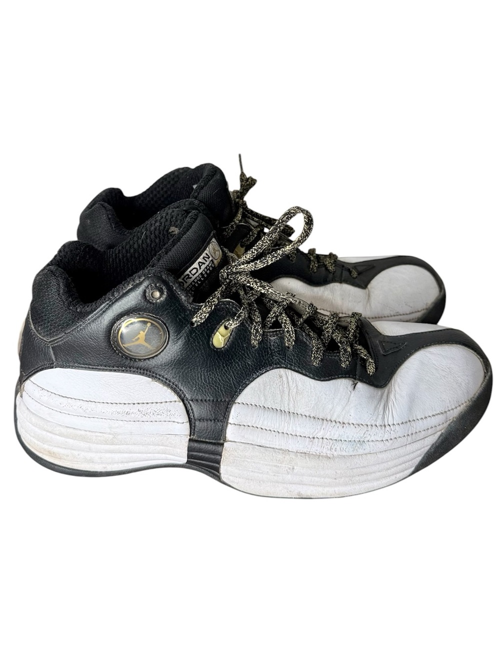 NIKE AIR JORDAN Men’s Jumpman Team 1 Sneakers Basketball Black White 12 *FLAW*